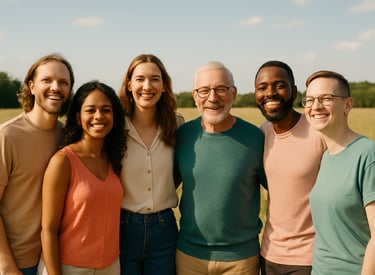 un grupo de personas que representa diversidad sexual