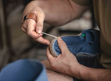 Couture d'espadrille