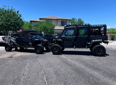 UTVs being stored at Casualty Powersports