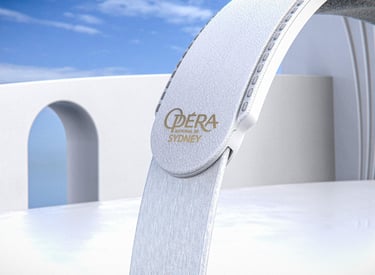 Casque Devialet Opera de Sydney - Gros plan signature