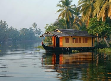 A houseboat in Kerala Backwaters