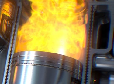 combustion d'un moteur à explosion