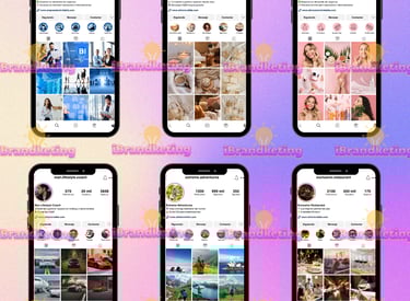 Diseño de feed de instagram profesional, perfil aesthetic, feed instagram estético, agencia marketin
