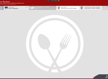 Sansoft éttermi rendszer alap verziójáról képernyőfotó