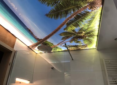 badezimmer - foto- motivdecke bedruckt