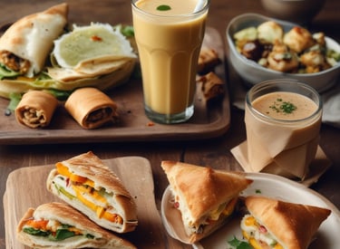 A cozy corner of Chaipion Cafe with friends chatting over steaming cups of masala chai and locally sourced coffee.