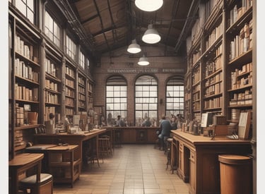 A modern glass skyscraper features illuminated windows and staggered terraces, with a prominent company logo at the top corner glowing against an overcast sky.