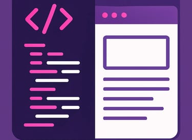 imagem com duas colunas simulando um código de programação