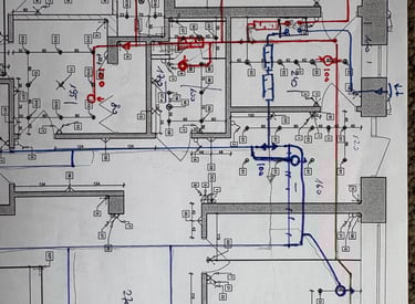 Vėdinimo sistemos eskizas 