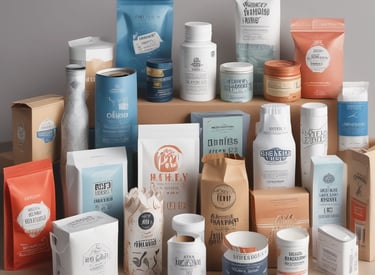 Close-up of elegant luxury packaging boxes stacked neatly.