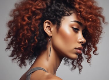 Close-up of healthy hair strands illuminated by soft natural light.