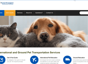 pet travel transport services