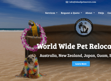 island pet movers services