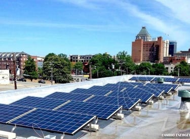 Paneles solares para edificio oficinas