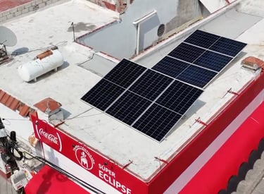 paneles solares en tiendas o negocios