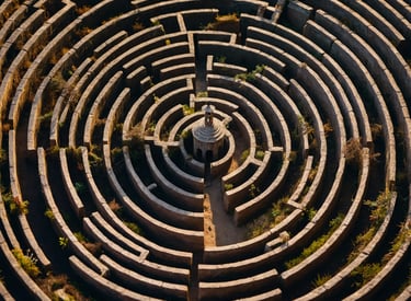 Maze showing guidance and leadership