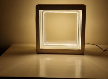 lámpara bloque cristal