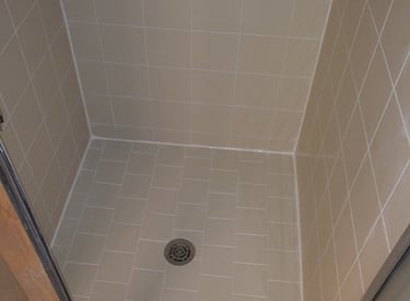 Shower tiles cleaned and color sealed