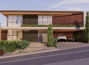 projeto de casa de alto padrão