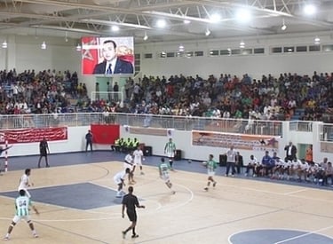 Sol terrain salle de sport PVC Kobraflor dans une salle multisport au Maroc