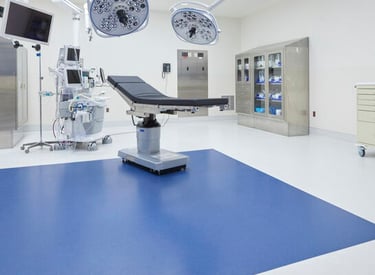 Sol PVC médical homogène Kobraflor pour salles d'opération et zones hospitalières