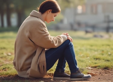 A counselor and client engaged in a supportive conversation.