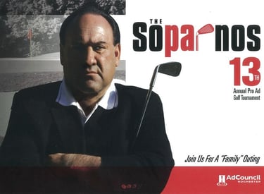 Parody ad of the Sopranos for ad council golf tournament.