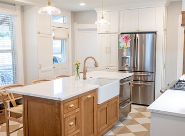 Kitchen remodel, tile floor, Westerville Ohio