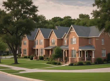 A cozy suburban home surrounded by trees and a well-maintained lawn.