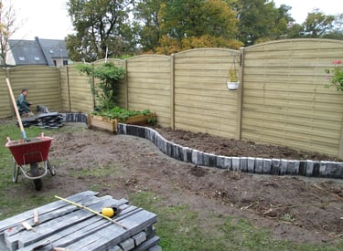 Jardin en rénovation, aménagement paysager