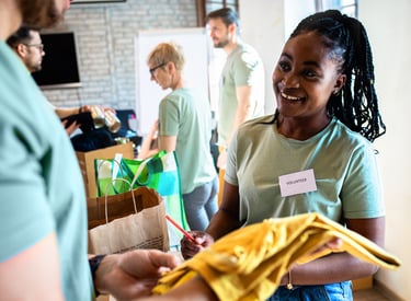 Social care worker working in the community