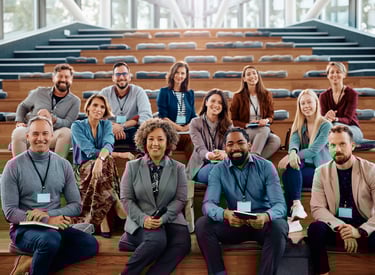 A PR photo of a local council at a conference