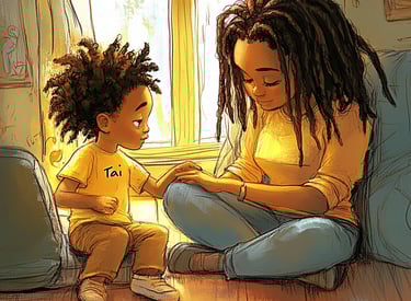 Mommy talks to her young son about the death of his best friend. Sensitive conversations about dying