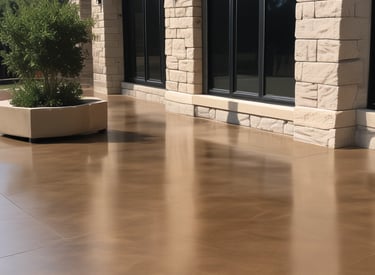 A close-up view of a dark, matte kitchen countertop. The surface texture appears smooth with subtle light reflections and markings. The countertop is part of a cabinet unit with clean lines and a modern design.