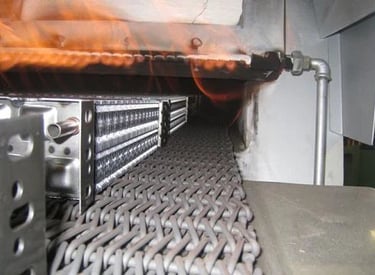Mesh-belt continuous brazing furnace for heat exchangers