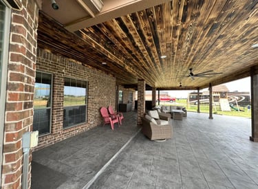 Dark Wood Patio Ceiling
