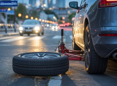 Dépannage pneus en urgence du nuit sur route en Île-de-France