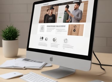 Screenshot of a sleek, modern business website homepage designed for a local boutique.