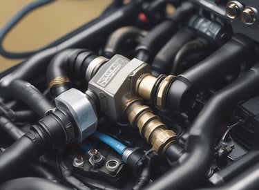 Technician using AI-powered software to diagnose and program a car's system.