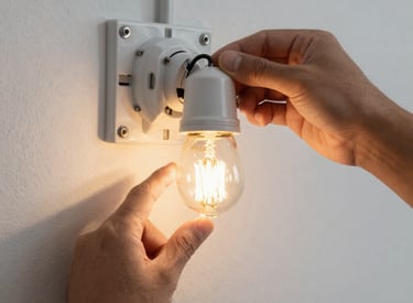 Before and after shots of a home office renovation with fresh paint and new desk.