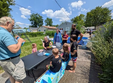 backyard baptism in the name of Jesus, downriver Michigan