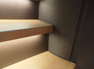 staircase design leather interior design