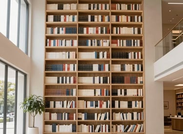 A cozy workspace with pastel-colored books and a laptop displaying an ebook store interface.