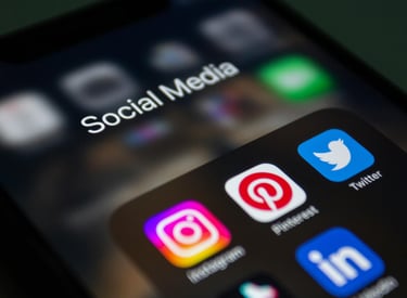 Iphone with social media apps 