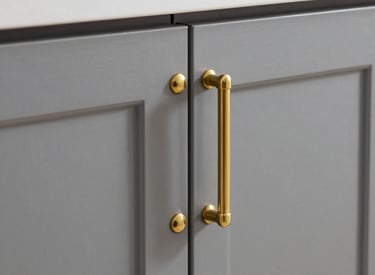 Close-up of fine wood grain on a custom cabinet door.