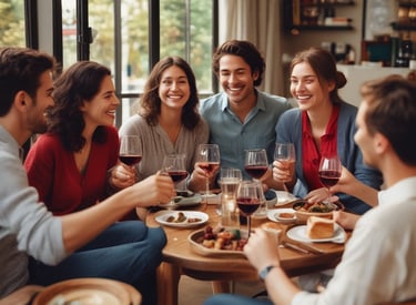A warmly lit stage with colorful drag queens ready to perform in a family-friendly setting.