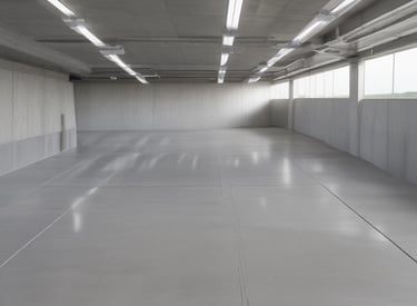 Professional cutting clean, straight joints into a concrete floor using specialized equipment.