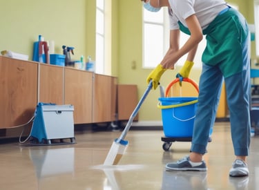 Our team carefully sanitizing a kitchen area in a Pleasant Hill residence.