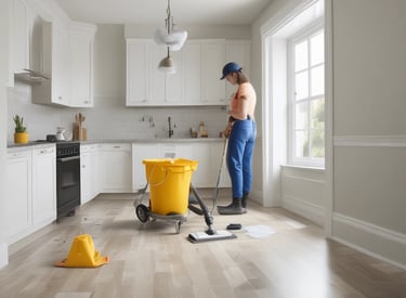 A clean and organized conference room after our expert cleaning service.