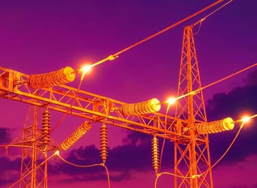 Especialista CBM realizando inspección termográfica en tablero eléctrico y subestación.